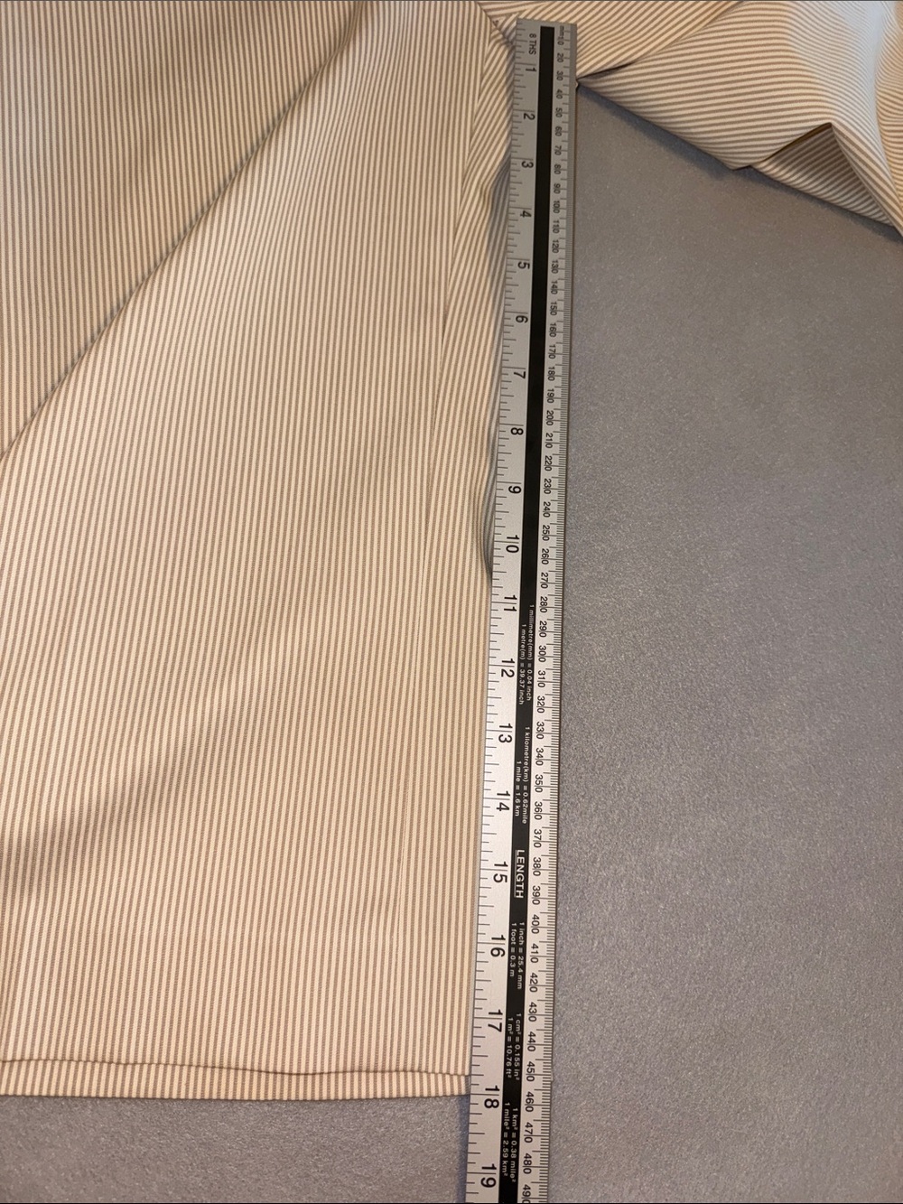 Express Design Studio Women's Cream Beige Striped Cropped Wide Leg Dress Pants - Picture 8 of 9